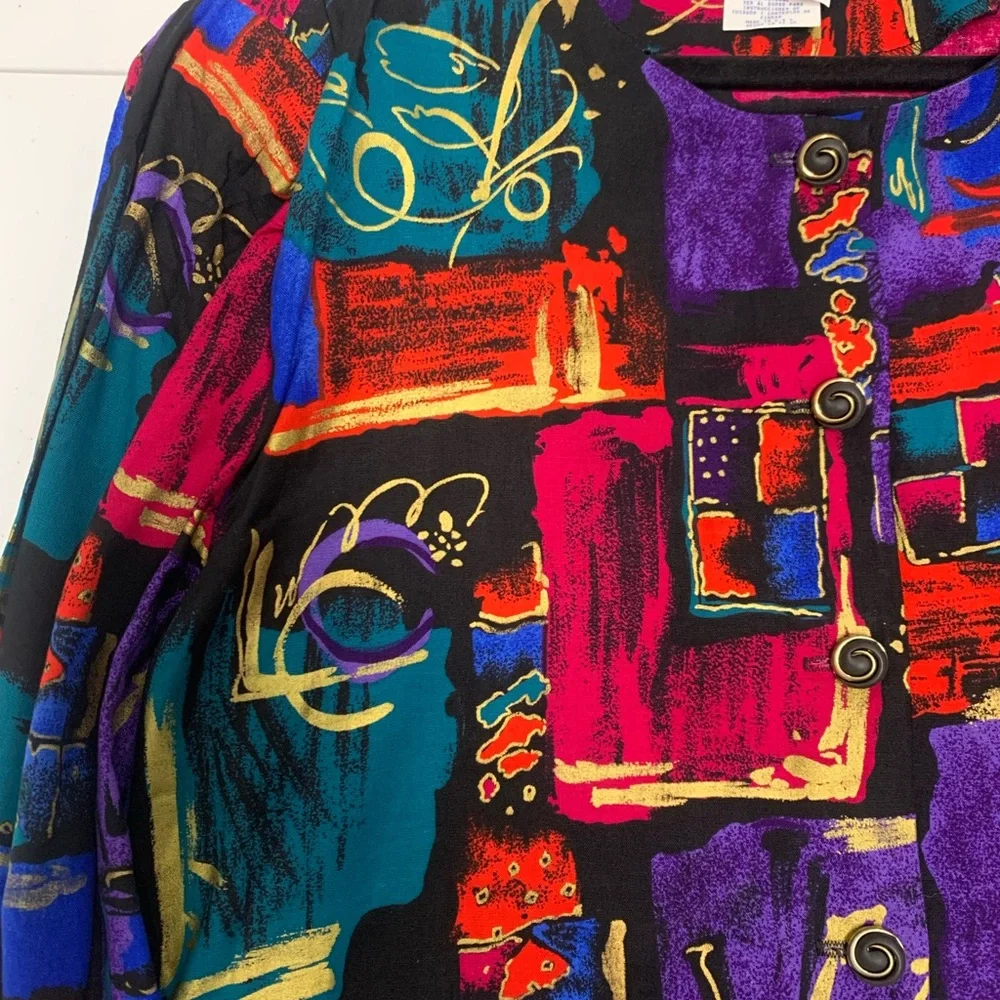 Colorful Abstract Pattern Blazer - Picture 3 of 3